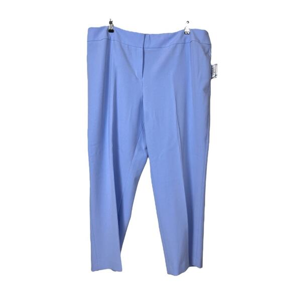 Kasper New Dress Pants Straight Leg Flat Front Sky Blue Women’s Plus Size 20W - Picture 4 of 10